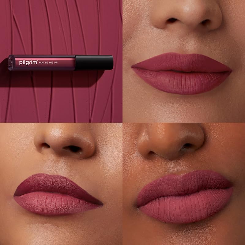 Pilgrim Liquid Matte Lipstick Pink Kisses - 3g - Image 3