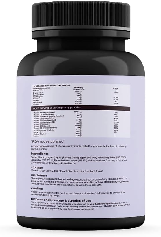 GHC Beauty Supplements Saturn Biotin Gummies - 30 Gummies - Image 6