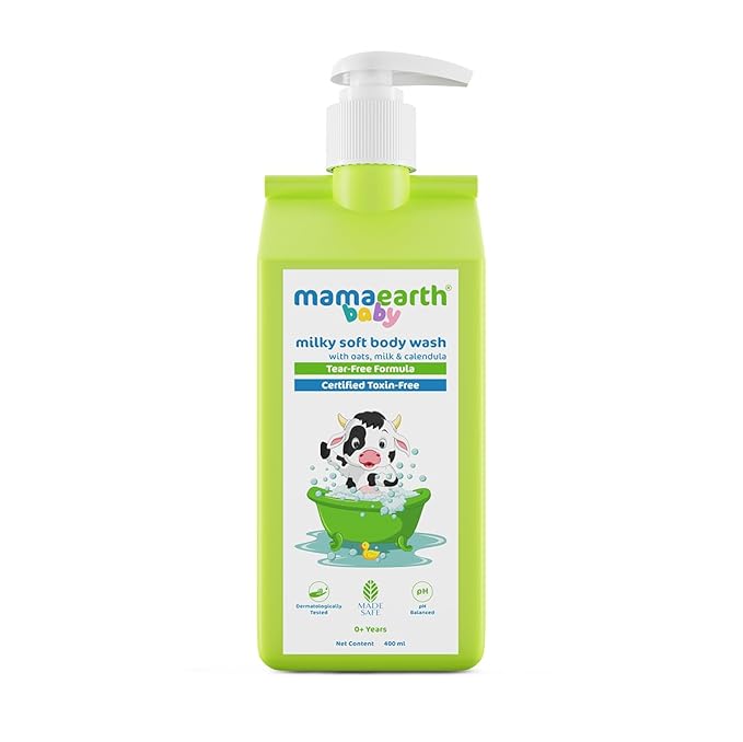 Mamaearth Milky Soft Baby Body Wash with Oats, Milk & Calendula - 400ml
