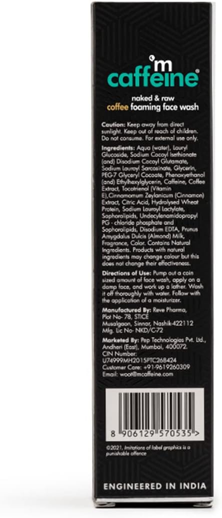 mCaffeine Coffee Foaming Face Wash - 75ml - Image 8