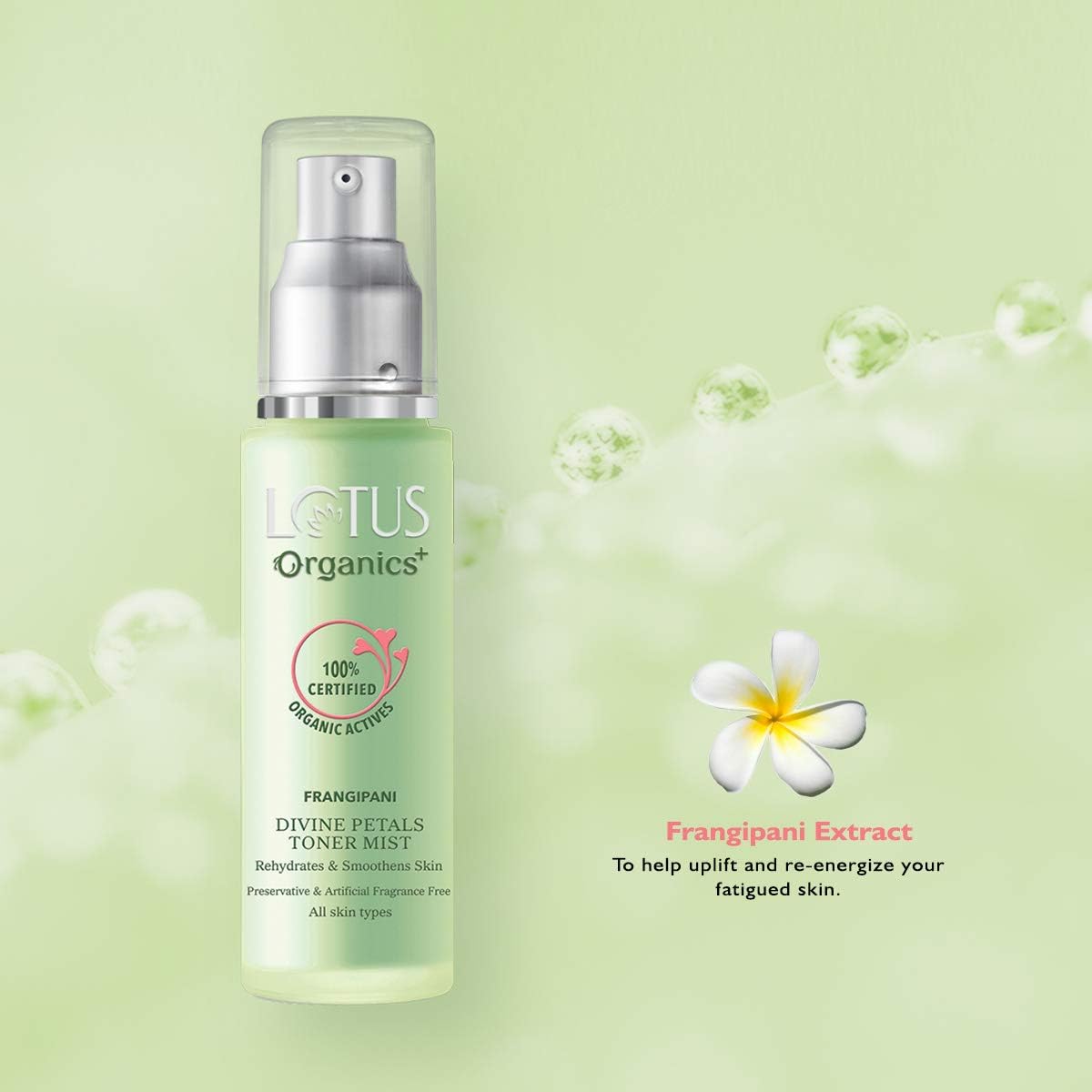 Lotus Organics+ Divine Petals Toner Mist - Face Serum Treatment, 50 ml - Image 2
