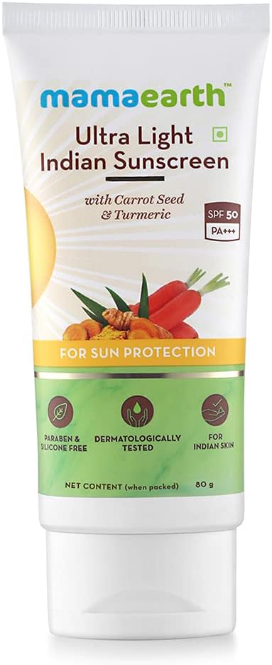Mamaearth Ultra Light Indian Sunscreen SPF50 PA+++ - 25ml