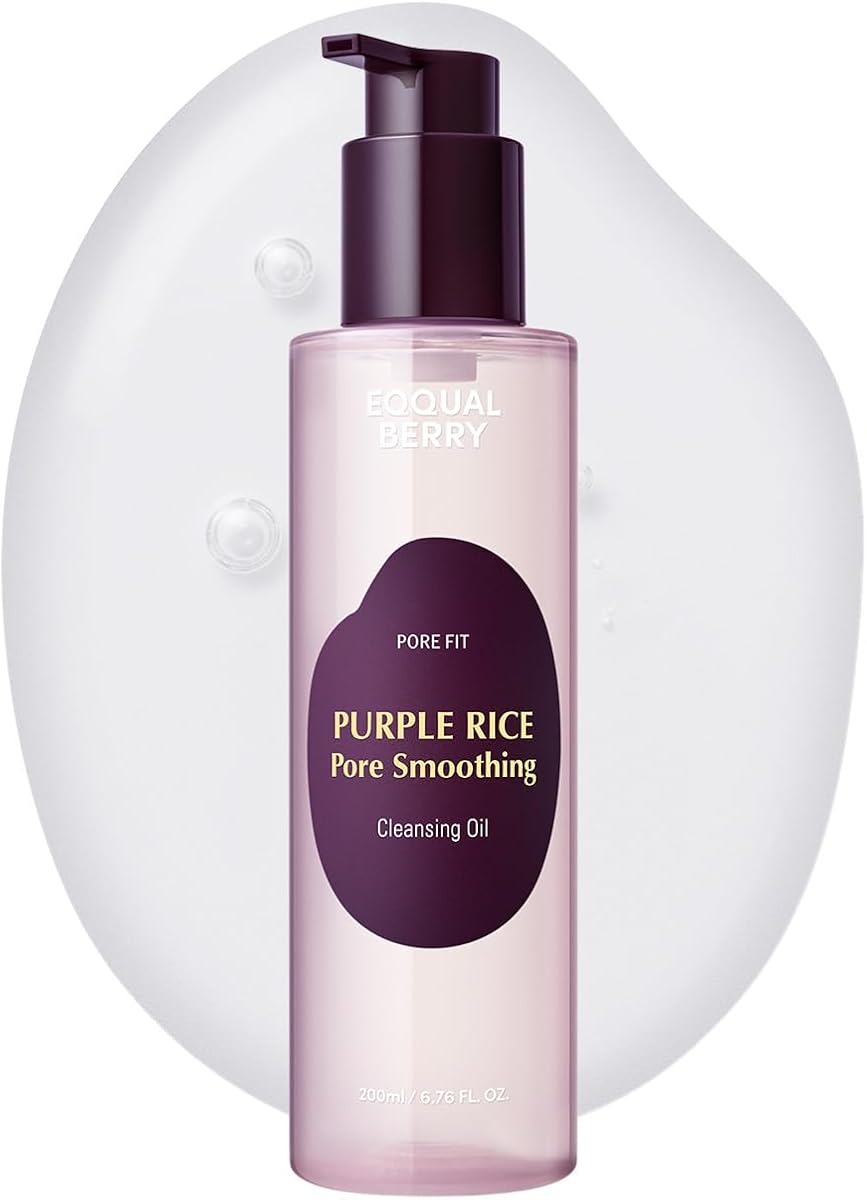 Eqqualberry Purple Rice Pore Smoothing Cleansing Oil - Korean Oil Cleanser, 200ml
