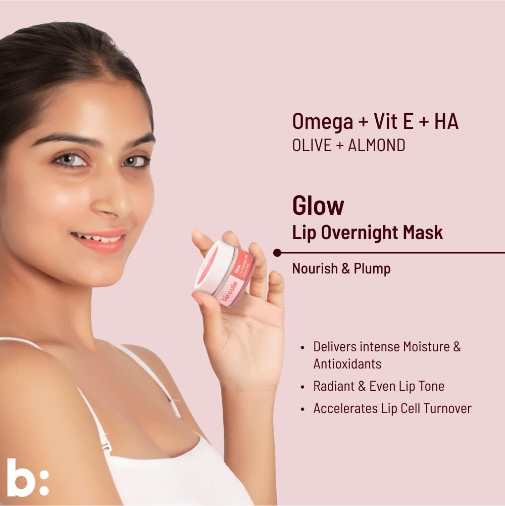 Biocule Glow Lip Overnight Mask - Omega, Vit E, HA - 15g - Image 4