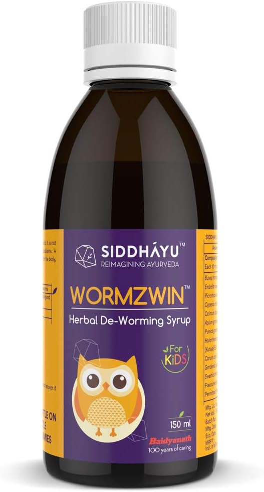 Siddhayu Wormzwin Deworming Syrup for Kids - Herbal Solution, 150ml - Image 3