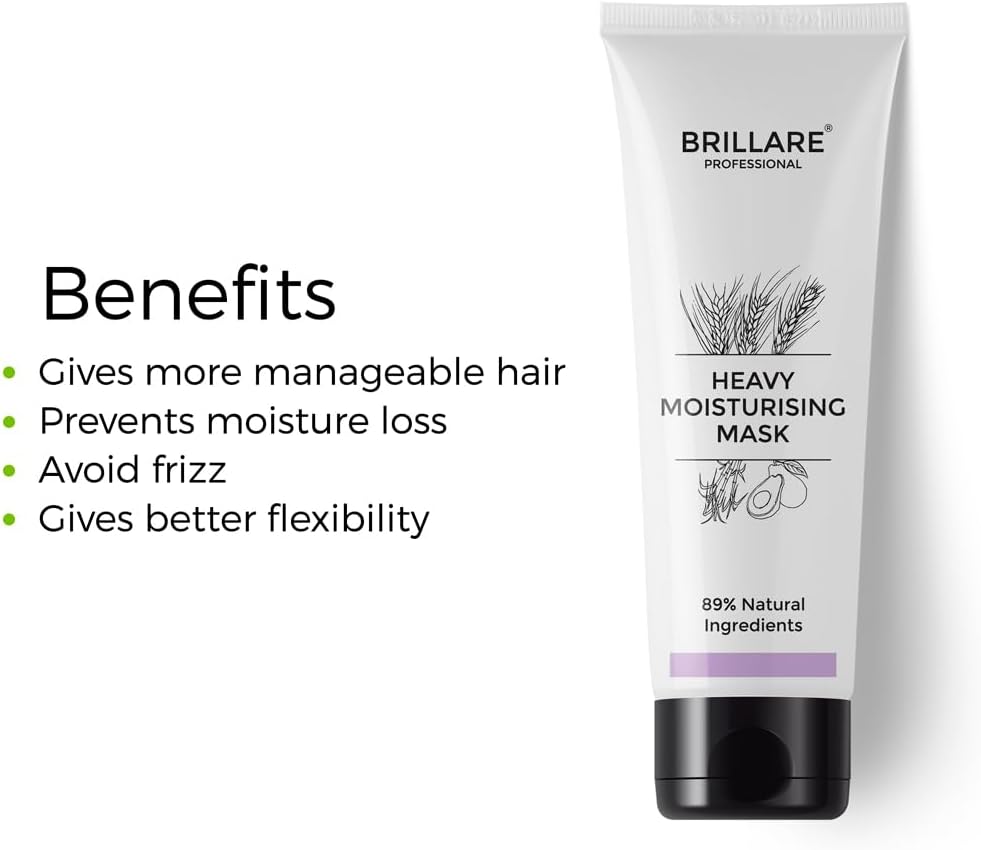 Brillaire Heavy Moisturising Mask with Wheat Protein & Avocado - 125g - Image 3