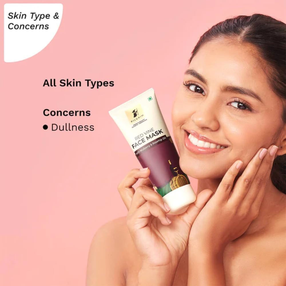 Pilgrim Red Vine Face Mask with Mulberry & Rosehip Oil - 100g - Image 4