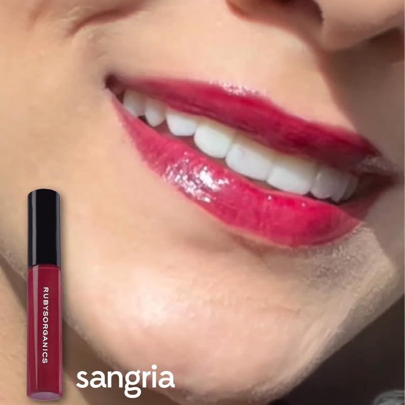 Ruby's Organics Lip Oil Gloss - Sangria, 6.5 ml - Image 4