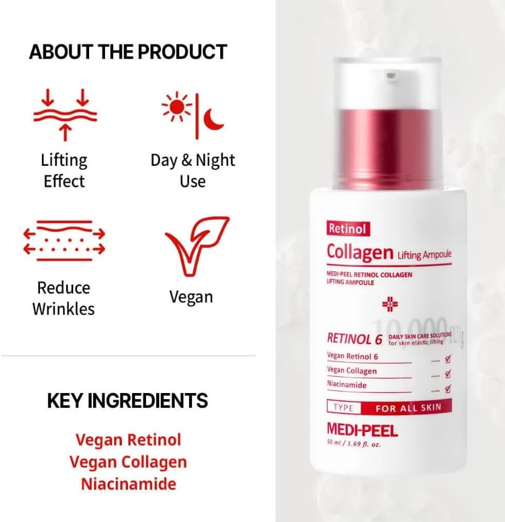 MEDI-PEEL Retinol Collagen Lifting Facial Ampoule - 50 ml - Image 3