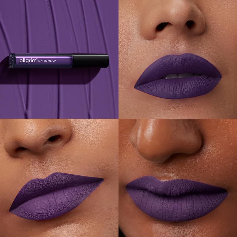 Pilgrim Liquid Matte Lipstick - Purple Lust, 3g - Image 2