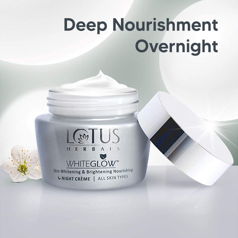 Lotus Herbal Whiteglow Skin Whitening & Brightening Night Creme - 60g - Image 4