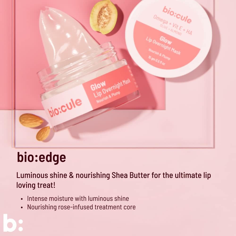 Biocule Glow Lip Overnight Mask - Omega, Vit E, HA - 15g - Image 6