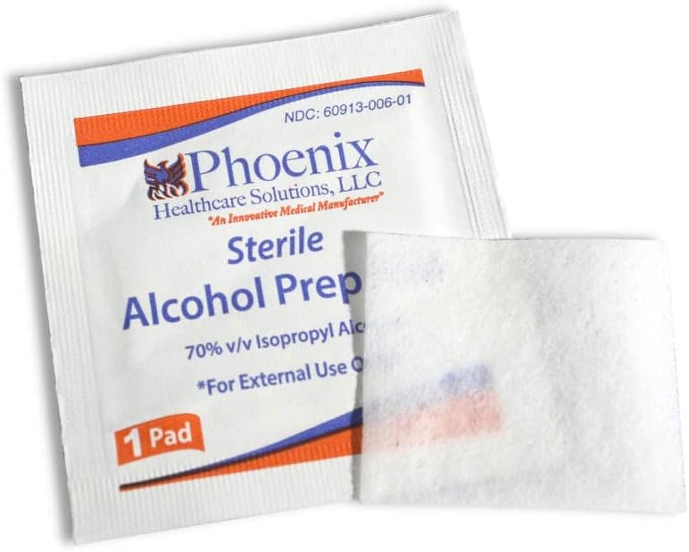 Combigen Alcohol Swabs - Sterile Pads, Pre-Injection Use - 100 Sachets - Image 2