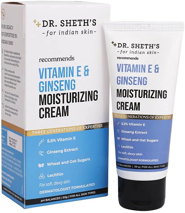 Dr. Sheth's Vitamin E and Ginseng Moisturizing Cream - 50 gm