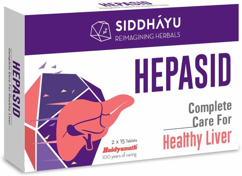 Siddhayu Hepasid Tablets for Liver Support - Herbal Ayurvedic - 30 Tablets