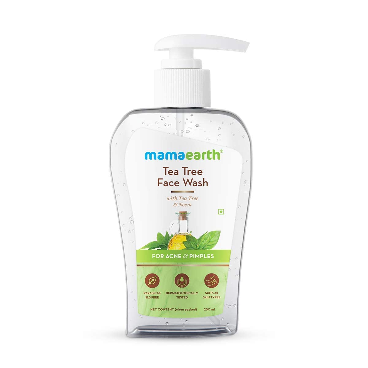Mamaearth Tea Tree Facewash for Acne & Pimples - 250ml