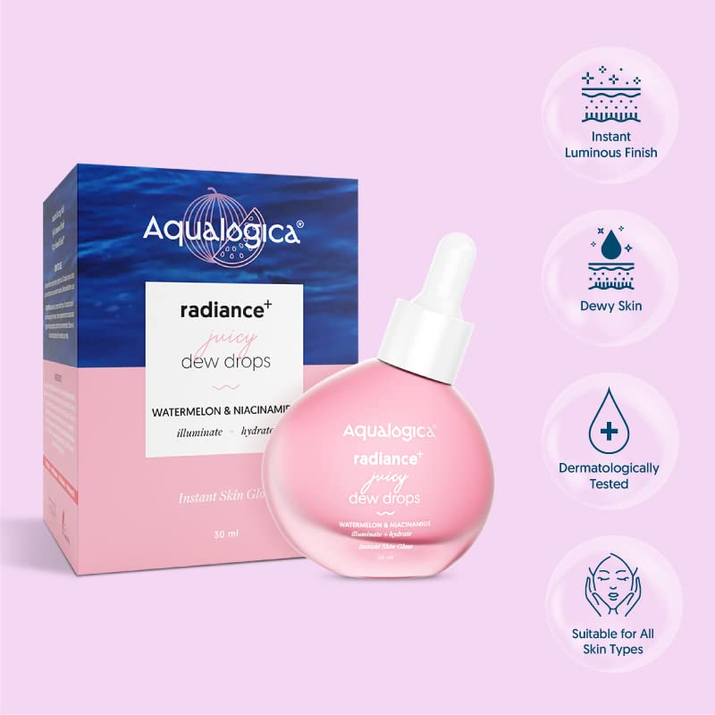 AQUALOGICA Radiance+ Dew Drops Face Serum - 30ml - Image 6