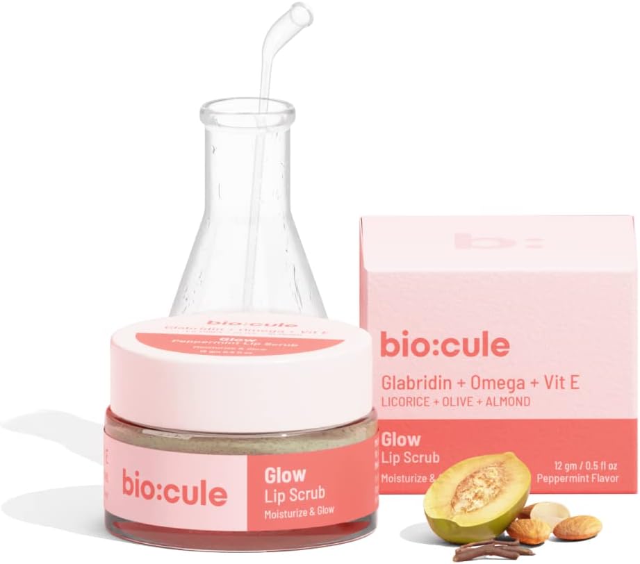 Biocule Glow Lip Scrub: Glabridin + Omega + Vitamin E - 12gm