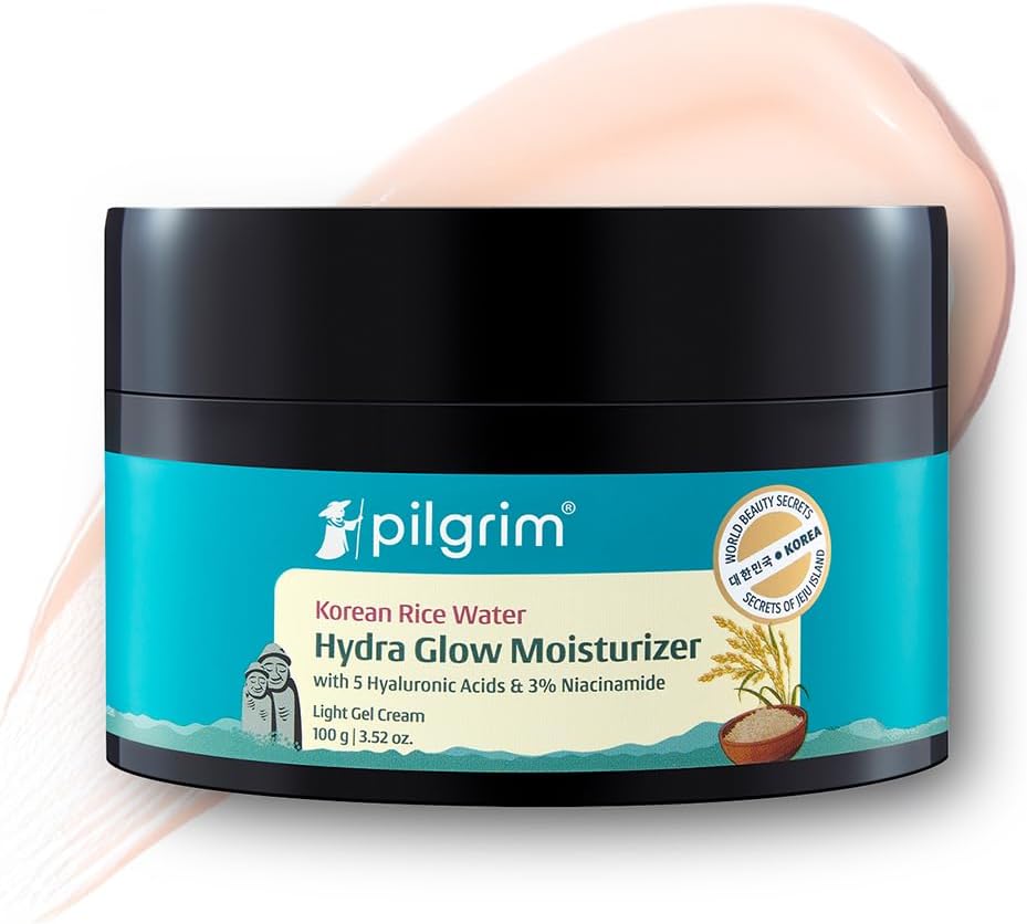 Pilgrim Face Moisturiser with Korean Rice Water - 100g Gel, Hyaluronic Acids, Niacinamide, Ceramides - Image 8