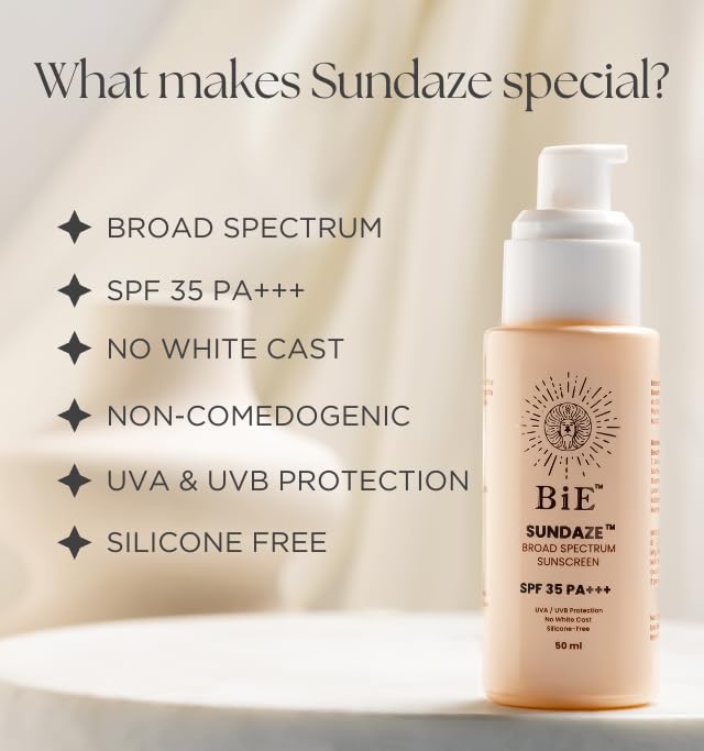 Bie Sundaze 35 SPF PA++++ Broad Spectrum Sunscreen - 50g - Image 4