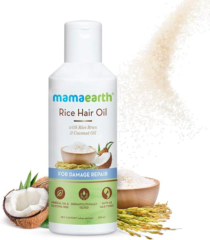Mamaearth Rice Hair Oil with Rice Bran & Coconut Oil - 150ml - Image 2