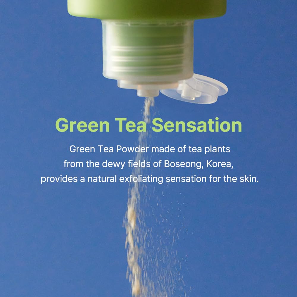 By Wishtrend Green Tea & Enzyme Powder Face Wash, 110g - Image 2