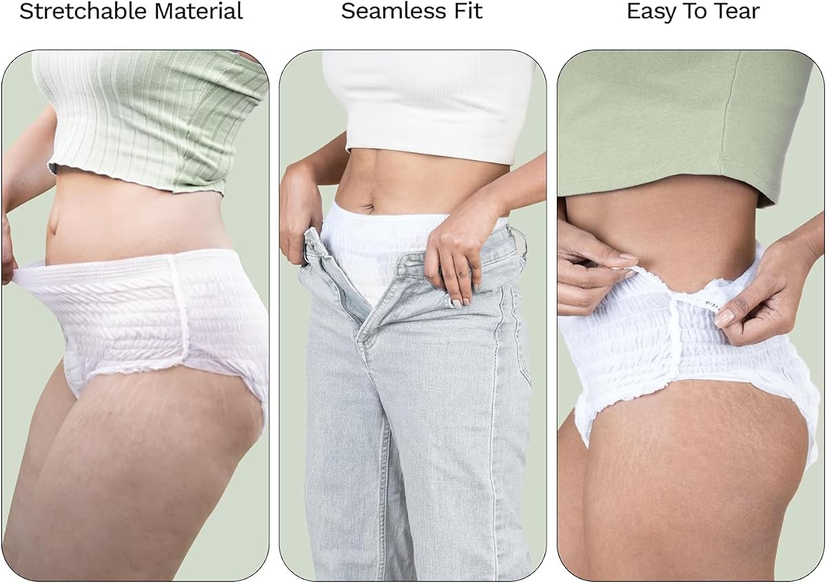 Pee Safe Disposable Period Panty - Super Absorbent, Medium-Large, Pack of 4 - Image 3