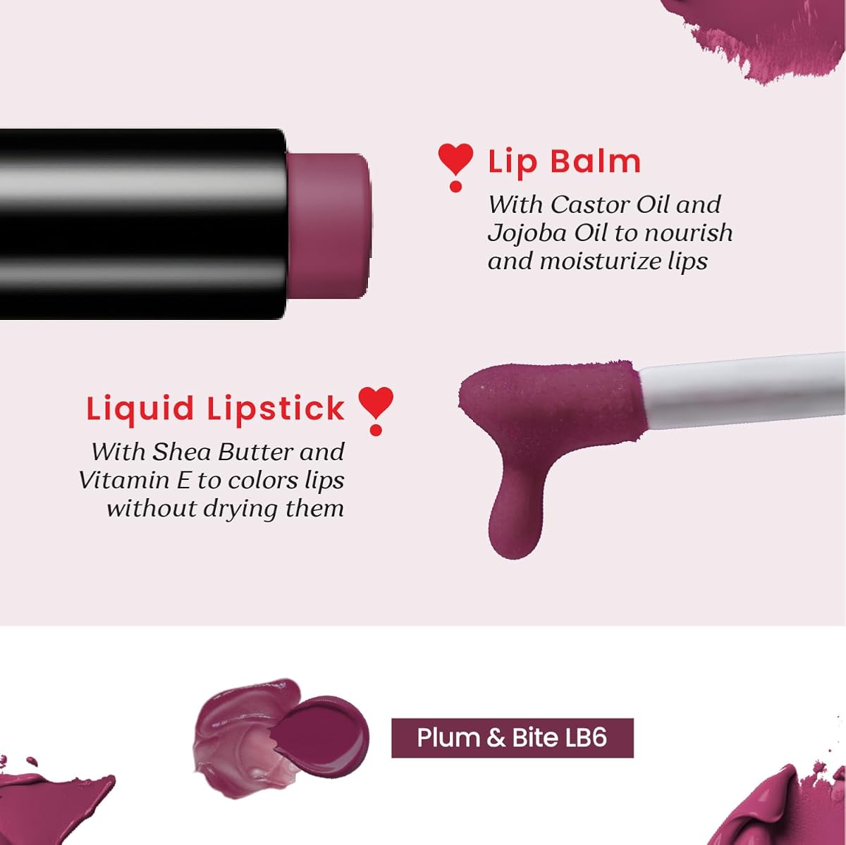 Color Cupid Lip Balm + Liquid Lipstick Plumbite LB6 - 2-in-1 Duo - Image 3