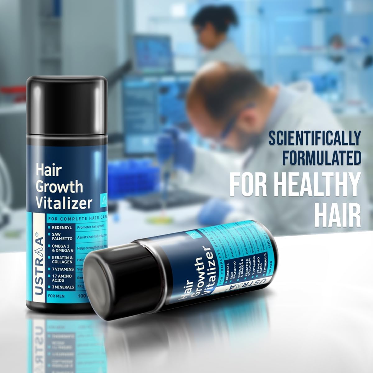 Ustraa Hair Growth Vitalizer - Defence Against Hair Loss, 100ml - Image 6