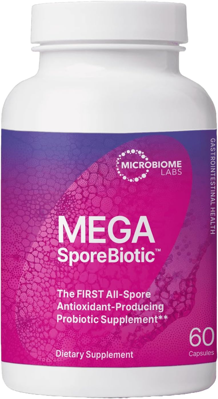 Microbiome MegaSporeBiotic Spore Probiotic, Gut Health Capsules - 60 Count