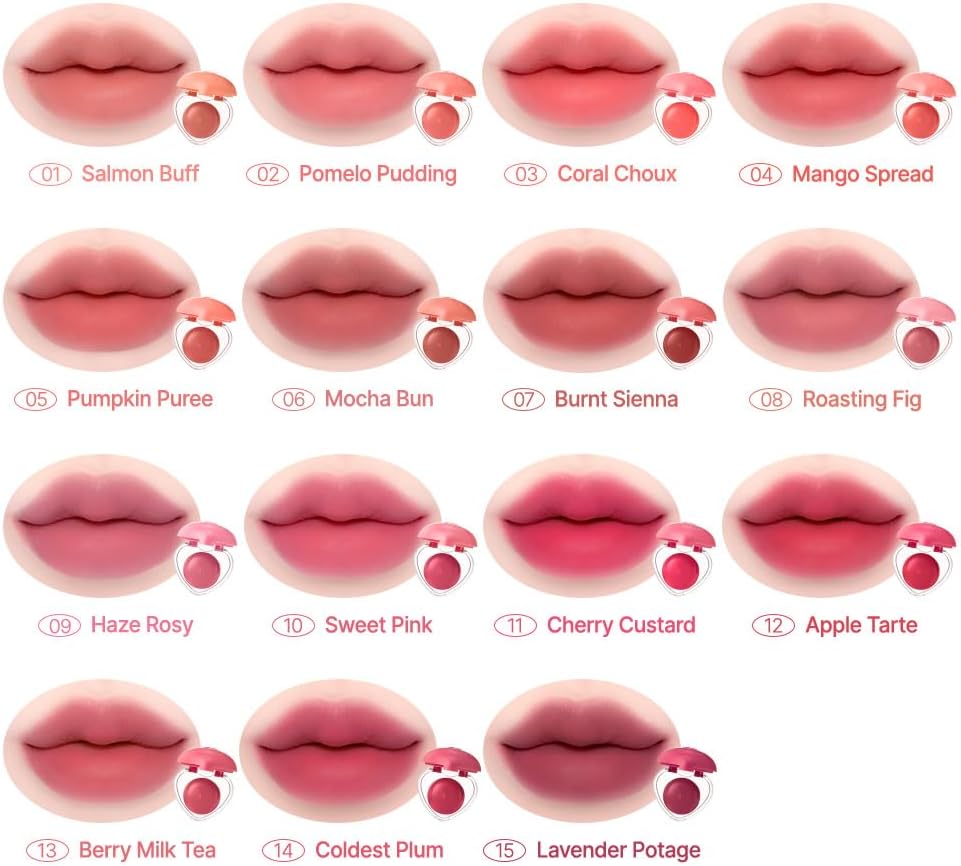 Dasique Souffle Color Pot #12 Apple Tarte - Multi-Use Lip & Cheek Tint, Built-In Mini Brush - Image 3