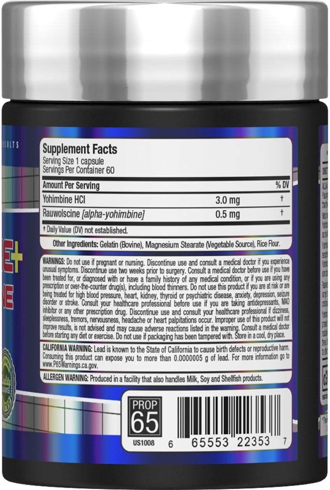 Allmax Nutrition Yohimbine HCl + Rauwolscine Capsules - 60 Count, 3.0mg - Image 3