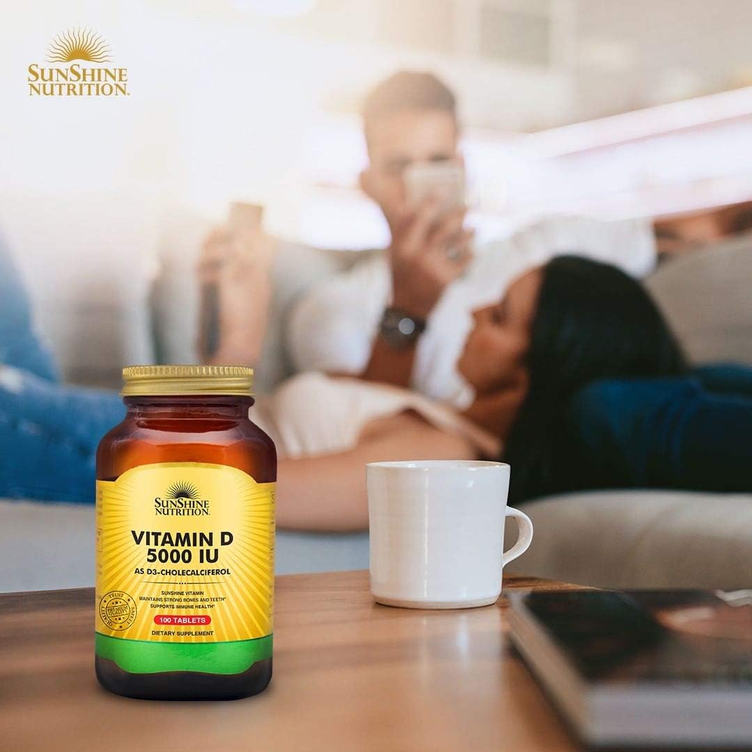 Sunshine Nutrition Vitamin D 5000 IU Tablets - 100 Count - Image 2