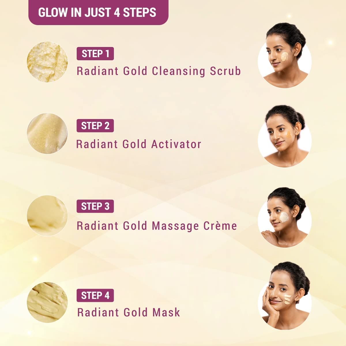 Lotus Herbals Radiant Gold Cellular Glow Facial Kit - Masks & Exfoliators - Image 4