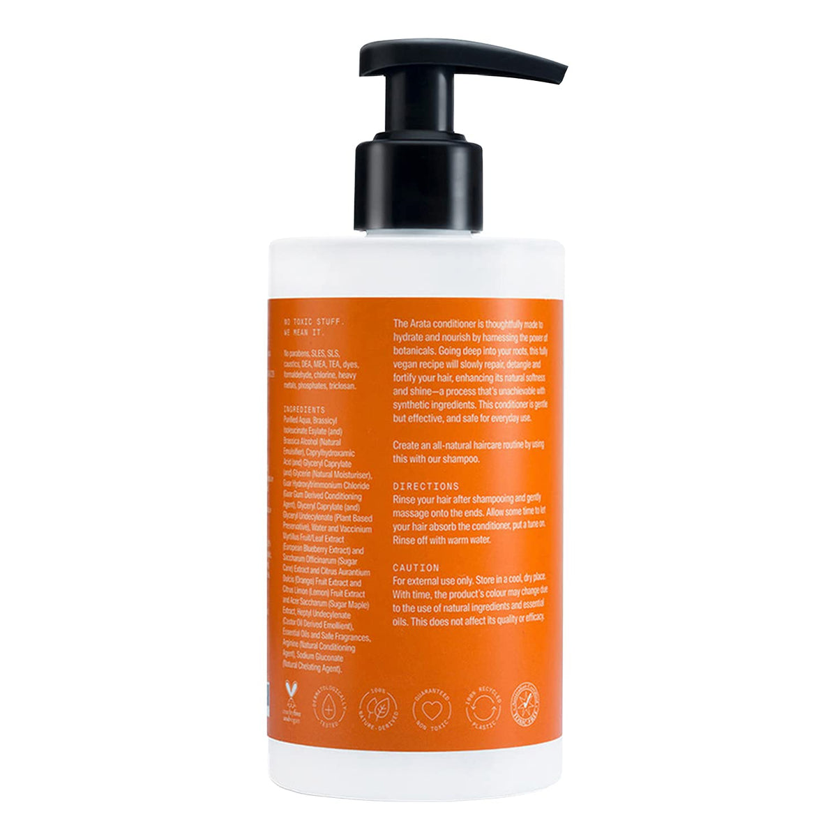 Arata Natural Nourishing Hair Conditioner, Orange - 300 ml - Image 2
