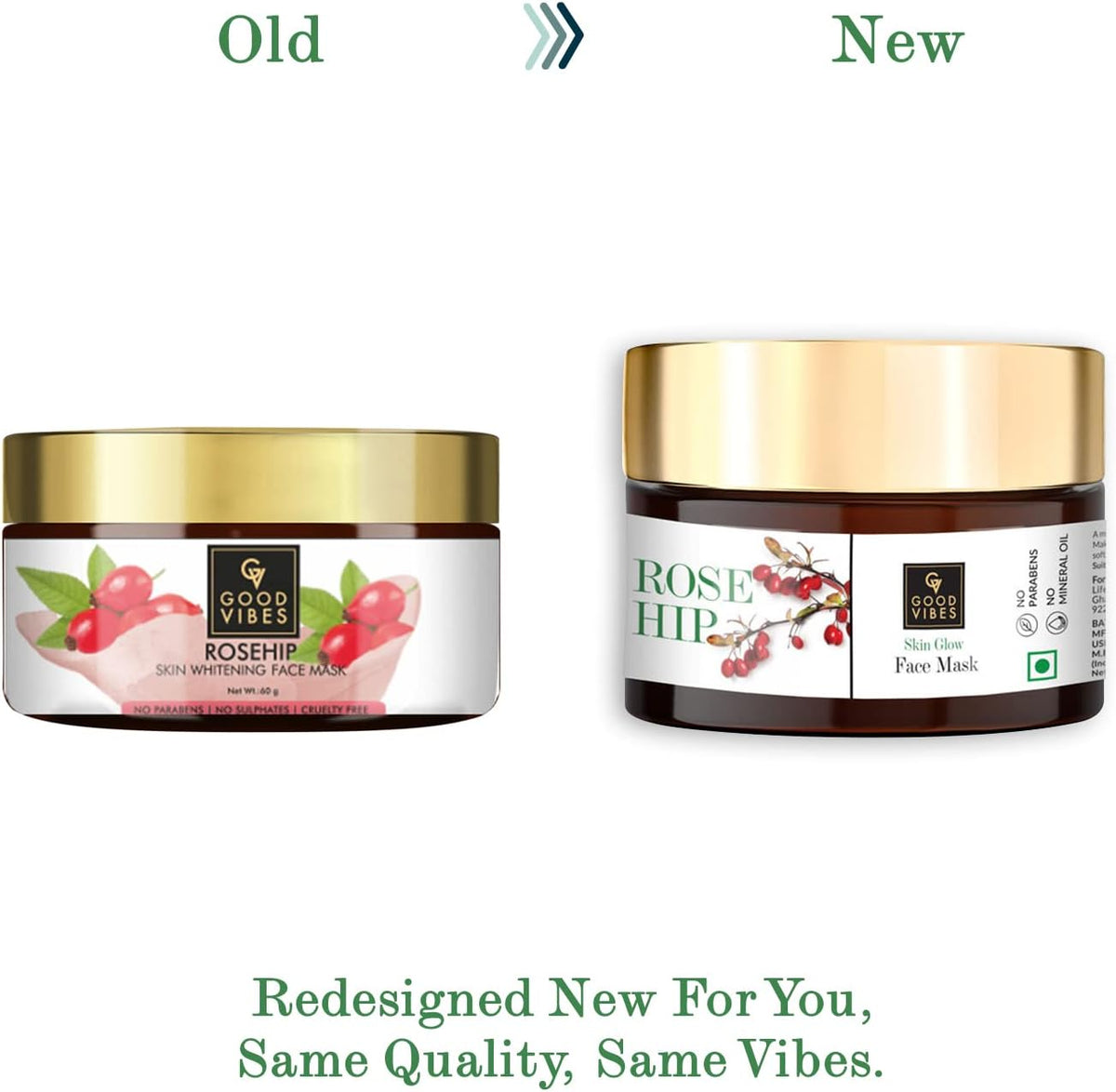 Good Vibes Rosehip Skin Glow Face Mask - 50g Exfoliator - Image 2