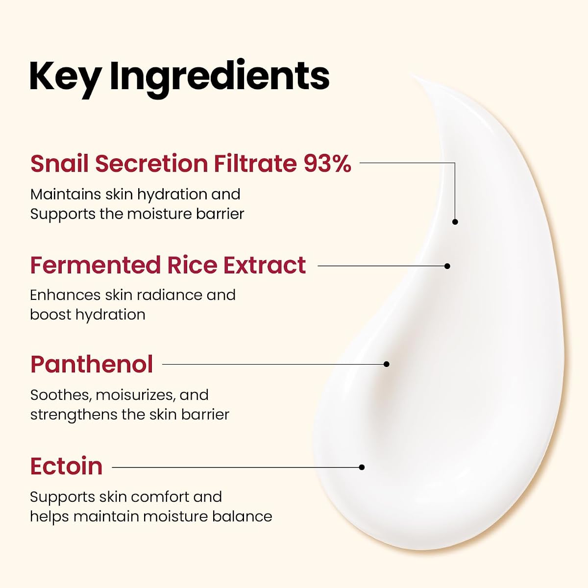 K-SECRET SEOUL 1988 Snail Mucin & Rice Face Moisturiser Cream - 100ml - Image 4