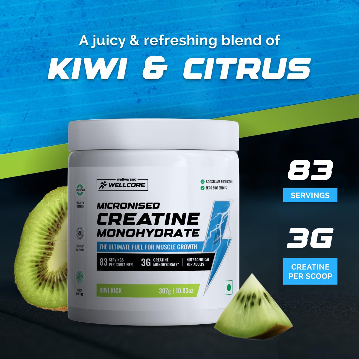 Wellcore Sports Nutrition Creatine Kiwi Kick - Powder - Image 3