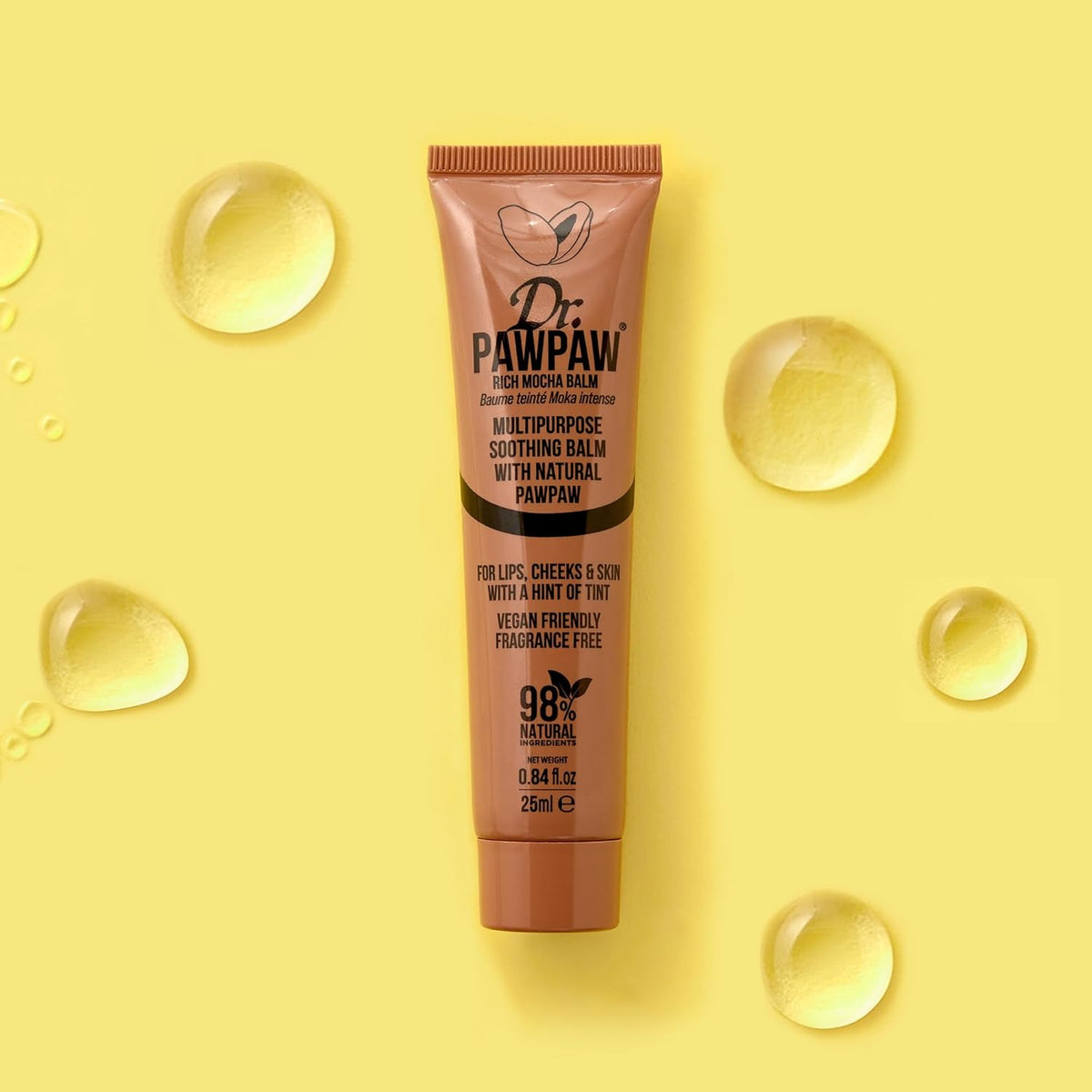 Dr. Pawpaw Rich Mocha Multi-Purpose Balm - Vegan Tinted Balm, 25ml - Image 5