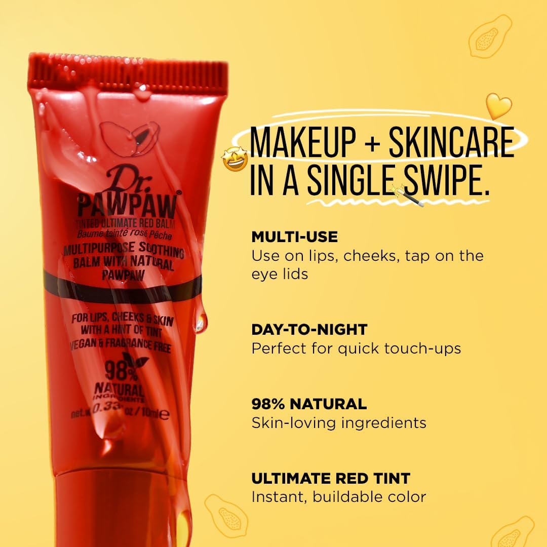 Dr. Pawpaw Tinted Lip Balm Ultimate Red - 10ml - Image 2