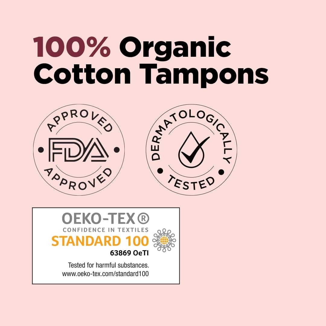 Pee Safe Organic Cotton Tampons - Extra-Soft, Super Absorbency, 16 Pack - Image 4