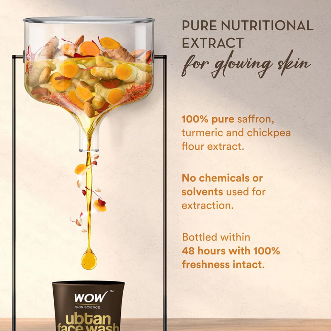Wow Ubtan Face Wash with Natural Ingredients, 100ml - Image 3
