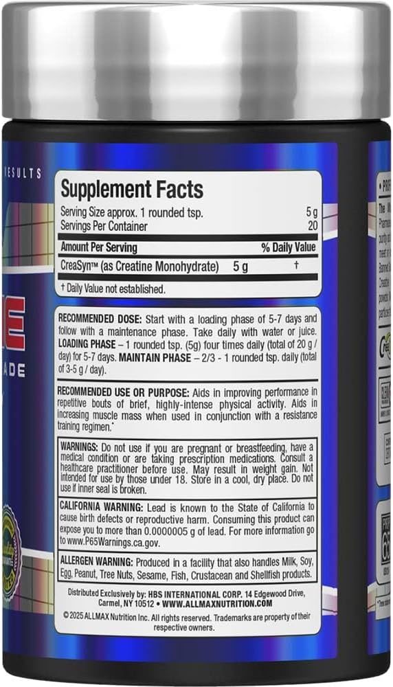 Allmax Creatine Powder - Sports Nutrition Supplement, 100g - Image 3