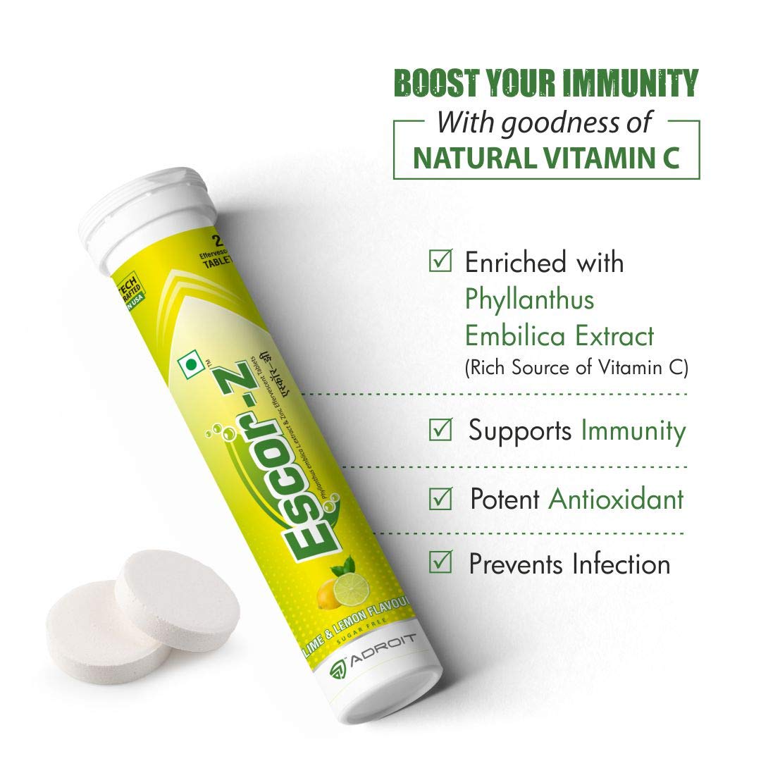 Glutone Vitamins & Minerals Effervescent Tablets Lime & Lemon - 20 Pack - Image 2