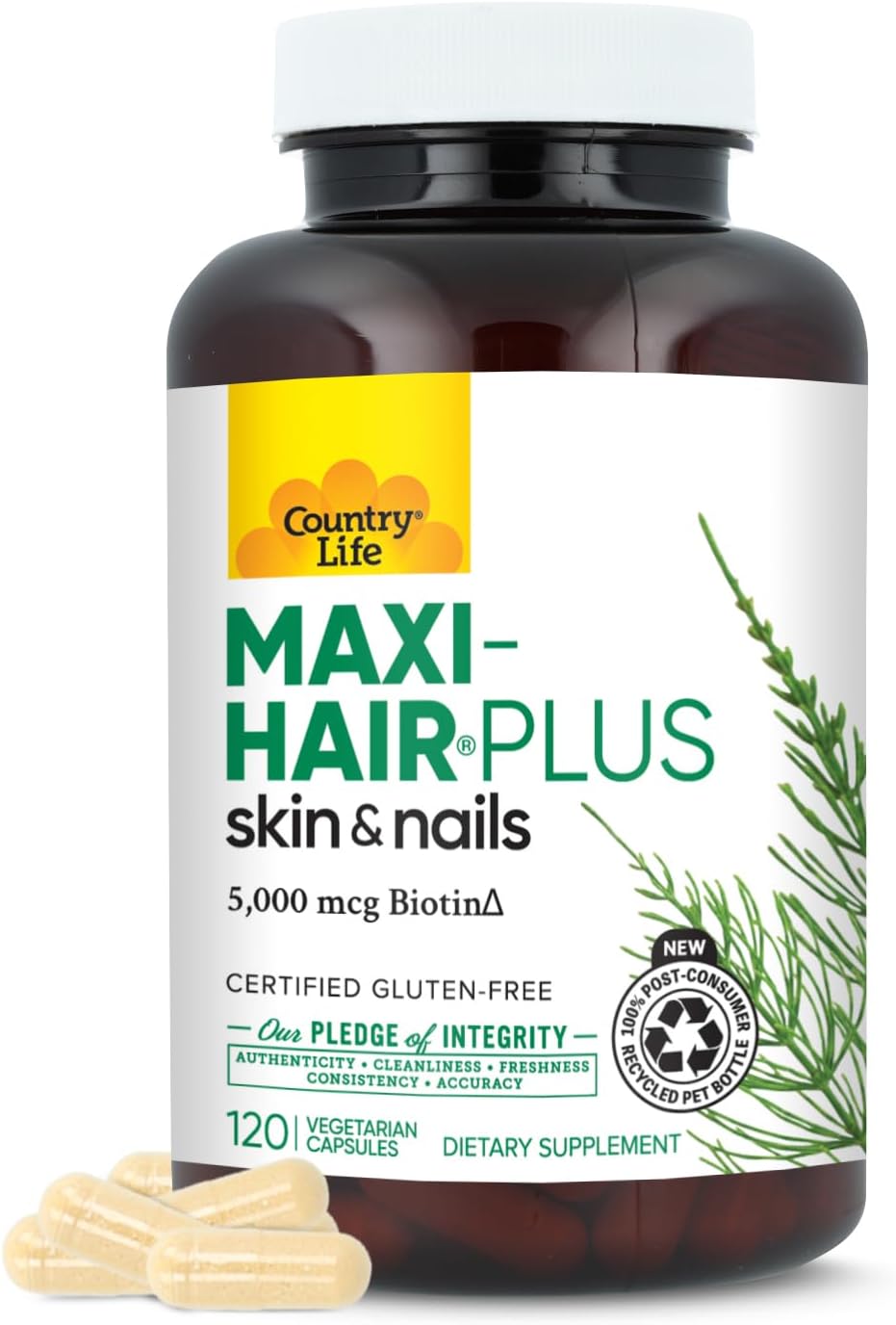 Country Life Maxi-Hair Plus Cap 120's