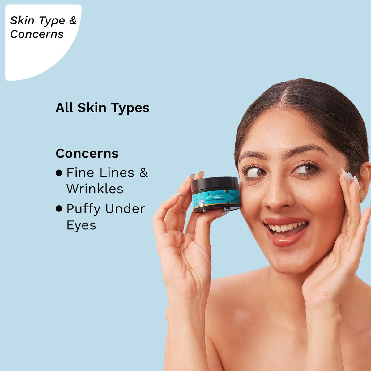 Pilgrim Korean Retinol Under Eye Cream with Vitamin C & Hyaluronic Acid, 30g - Image 5