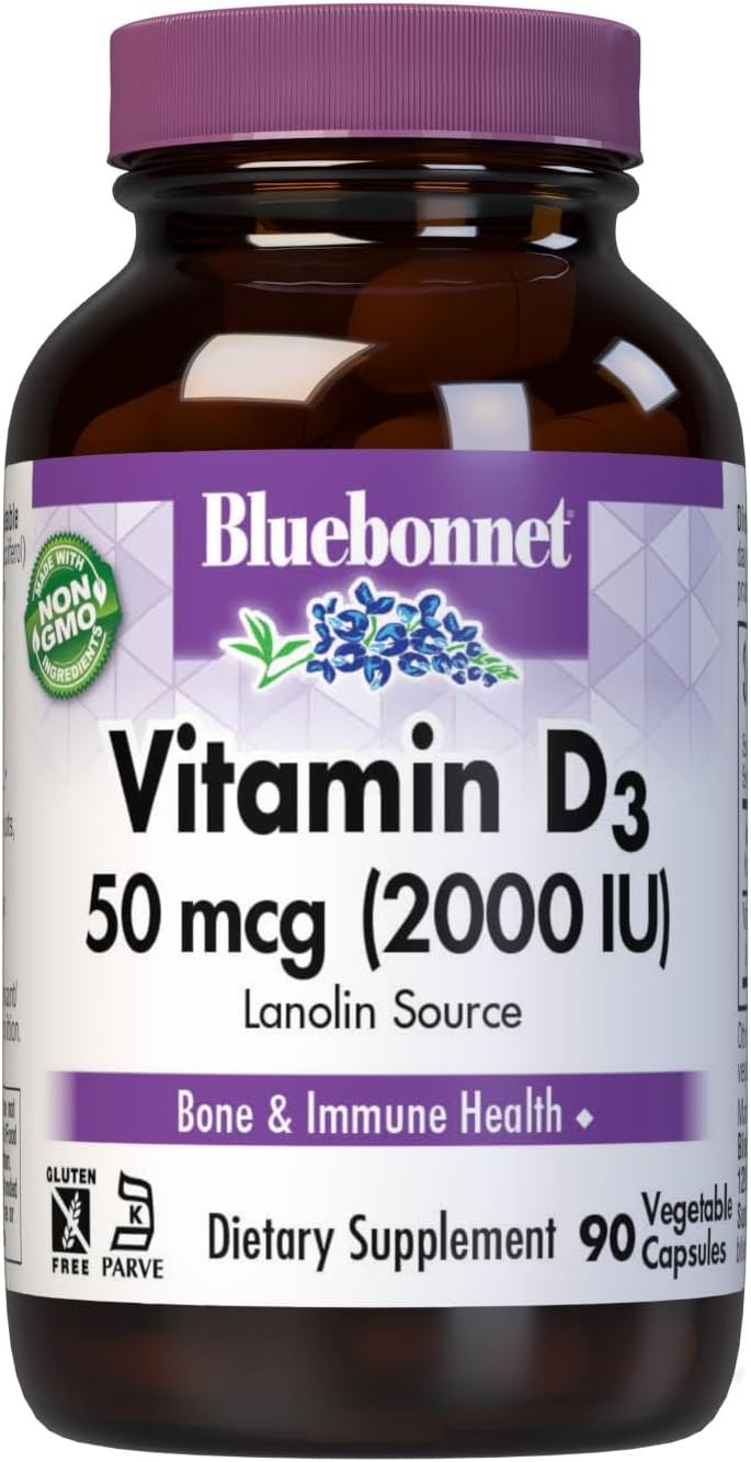 BlueBonnet Vitamin D3 2000 IU Capsules - 90 Count