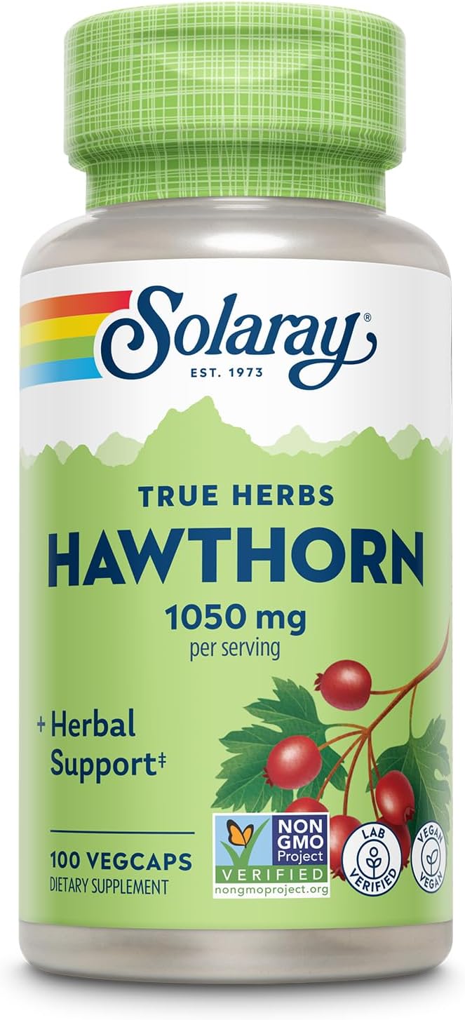 Solaray Hawthron Berry 1050mg Vcaps 100's