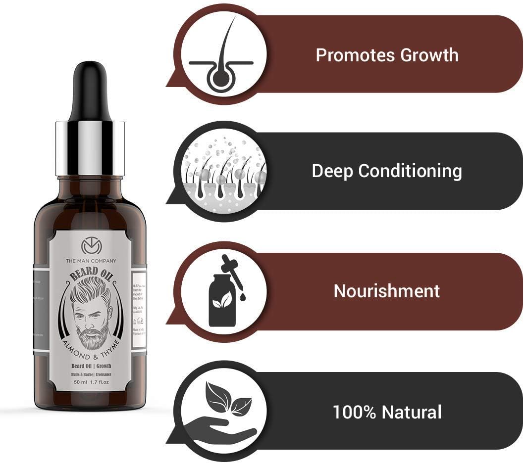 The Man Company Beard Oil with Almond & Thyme - 30ml - Image 3