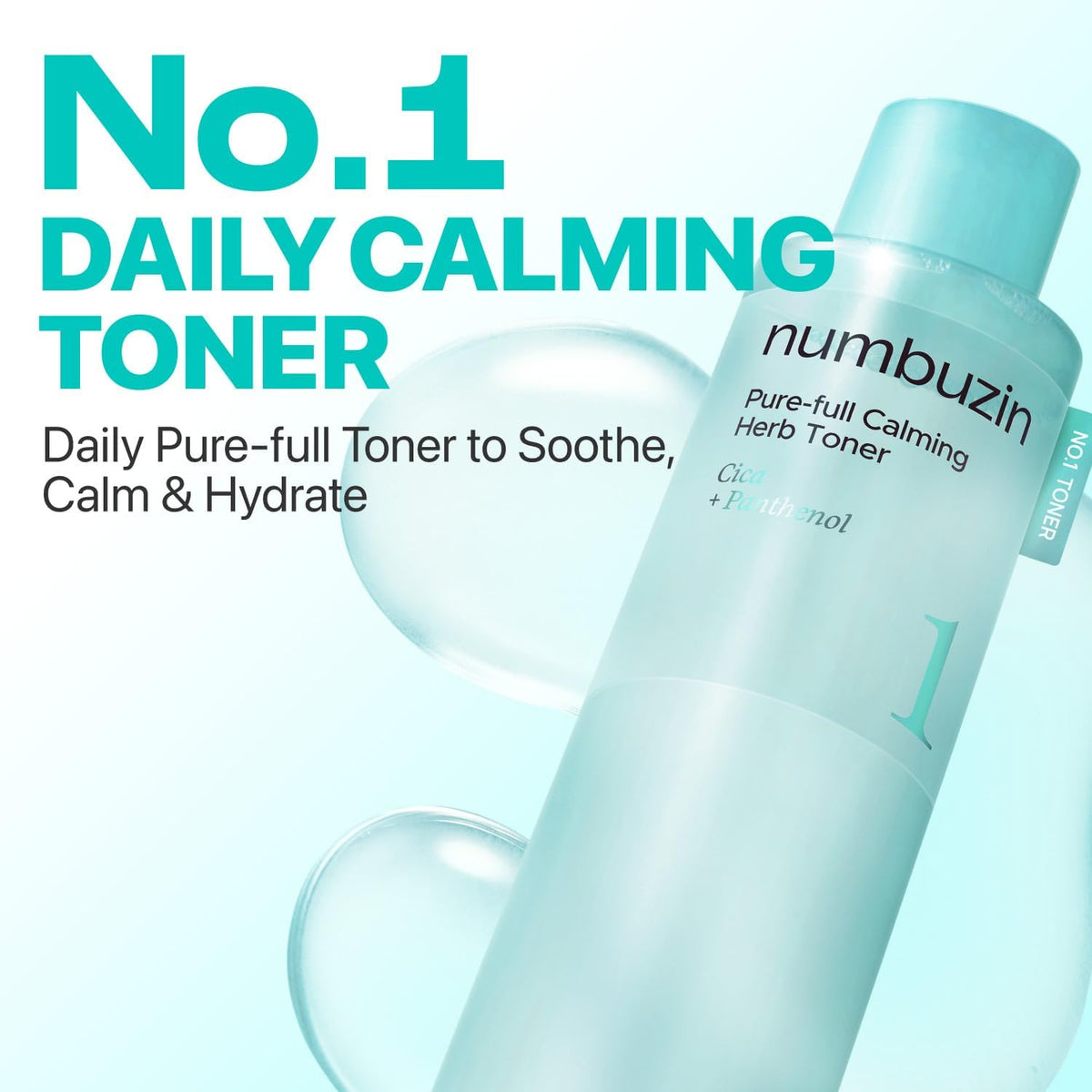 Numbuzin Pure-Full Calming Herb Toner - Face Serum Treatment, 150ml - Image 2
